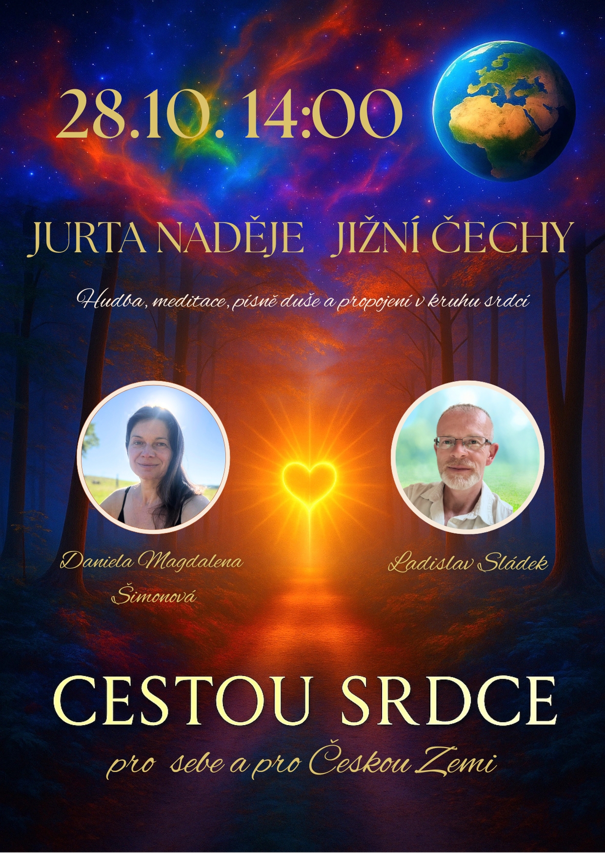 Cestou srdce - meditace a soundhealing, 28.10. Jurta Na Naději, Jižní Čechy