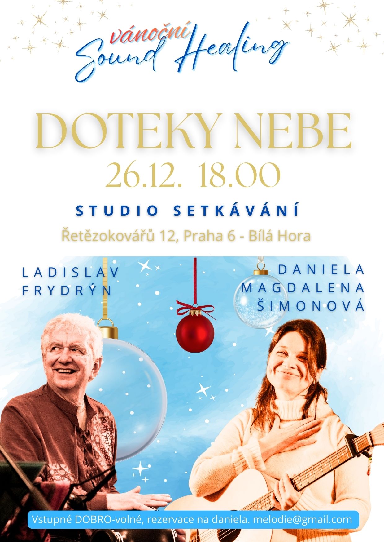 Doteky nebe - 26.12., soundhealing Praha